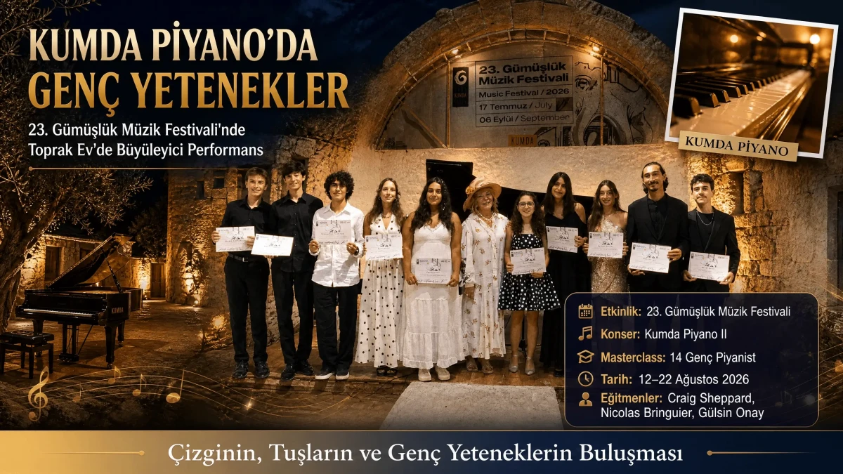 23. Gümüşlük Müzik Festivali'nde Kumda Piyano Coşkusu: Genç Yetenekler Sahne Aldı