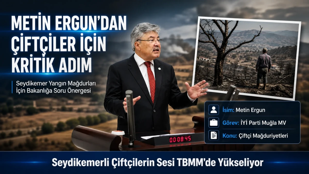 İYİ Partili Metin Ergun'dan Seydikemer Orman Yangını İçin Meclis'te Soru Önergesi