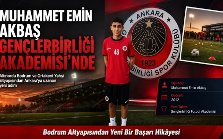 Altınordu Bodrum'da Gurur Tablosu: Muhammet Emin Akbaş Gençlerbirliği Akademisi'nde