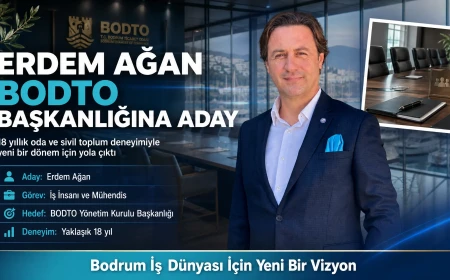 Erdem Ağan Bodrum Ticaret Odası Başkanlığına Adaylığını Açıkladı: Bodrum'un Geleceğini Birlikte İnşa Edeceğiz