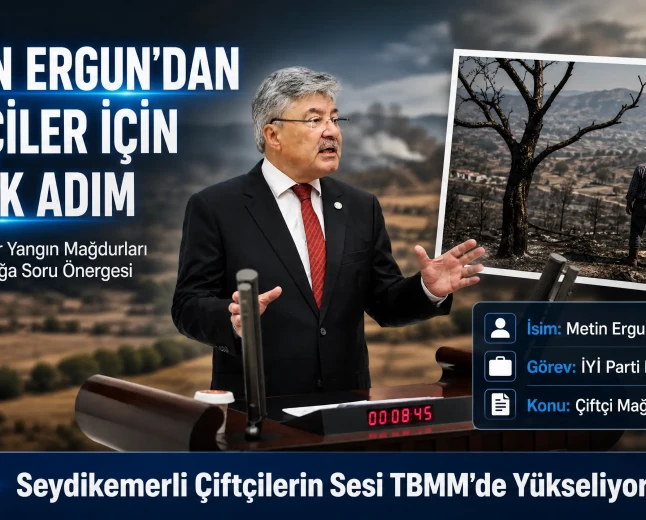 İYİ Partili Metin Ergun'dan Seydikemer Orman Yangını İçin Meclis'te Soru Önergesi