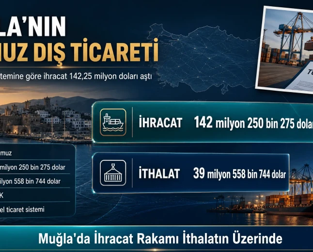 Muğla'nın Dış Ticaret Verileri Açıklandı: Temmuz Ayında İhracat Ve İthalat Arttı