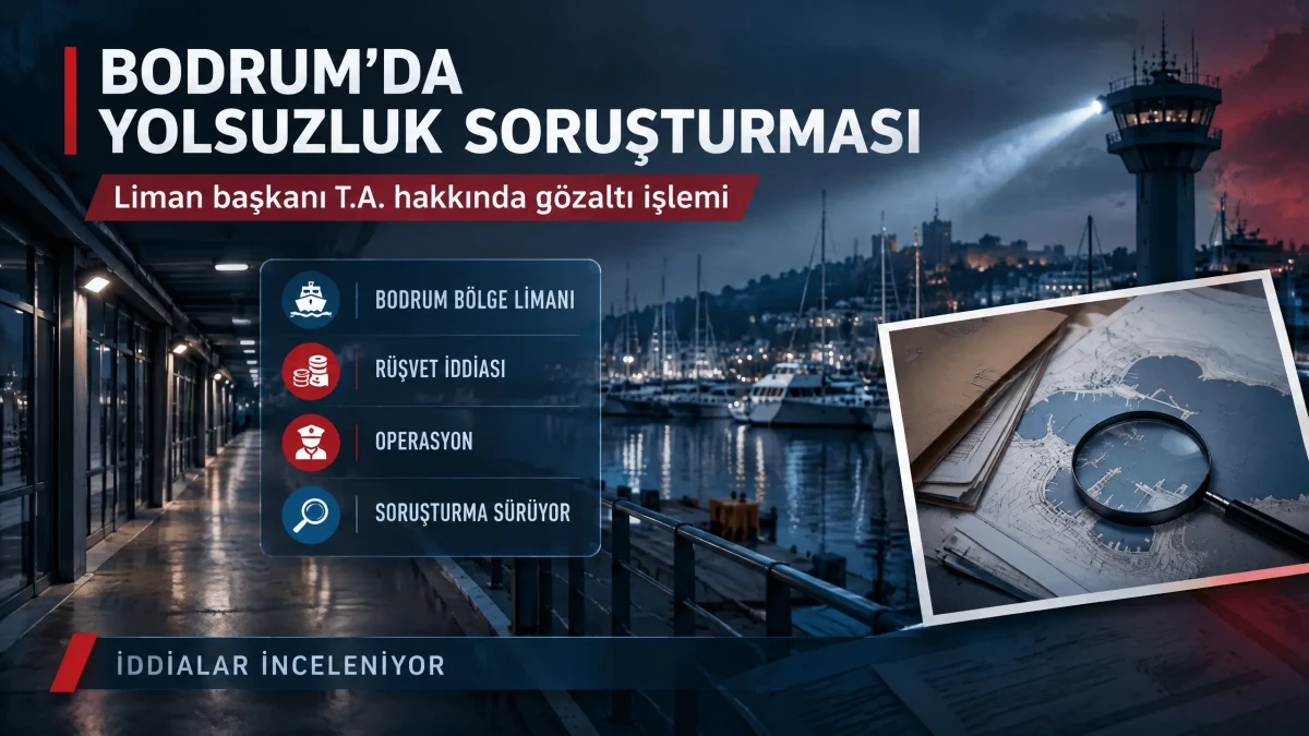 Bodrum Bölge Liman Başkanı T.A. Rüşvet Operasyonunda Gözaltına Alındı
