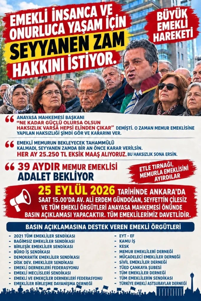 Emeklilerden Adalet Çağrısı: Seyyanen Zam Talebiyle Bodrum'da Basın Açıklaması Düzenlenecek