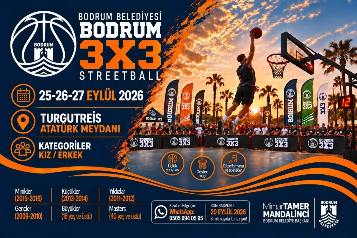 Bodrum 3X3 Streetball Turnuvası İçin Geri Sayım Başladı: Son Başvuru 20 Eylül