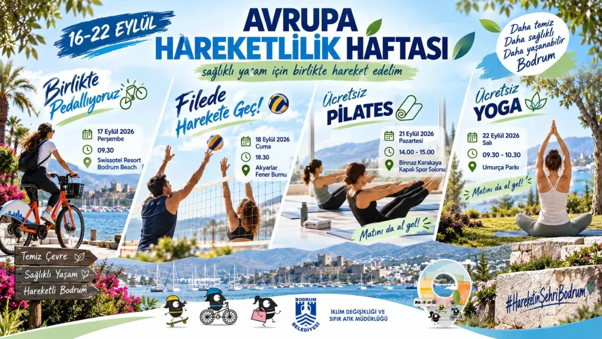 Bodrum'da Avrupa Hareketlilik Haftası: Sağlıklı Yaşam Ve Çevre Dostu Ulaşım Etkinlikleri Başlıyor