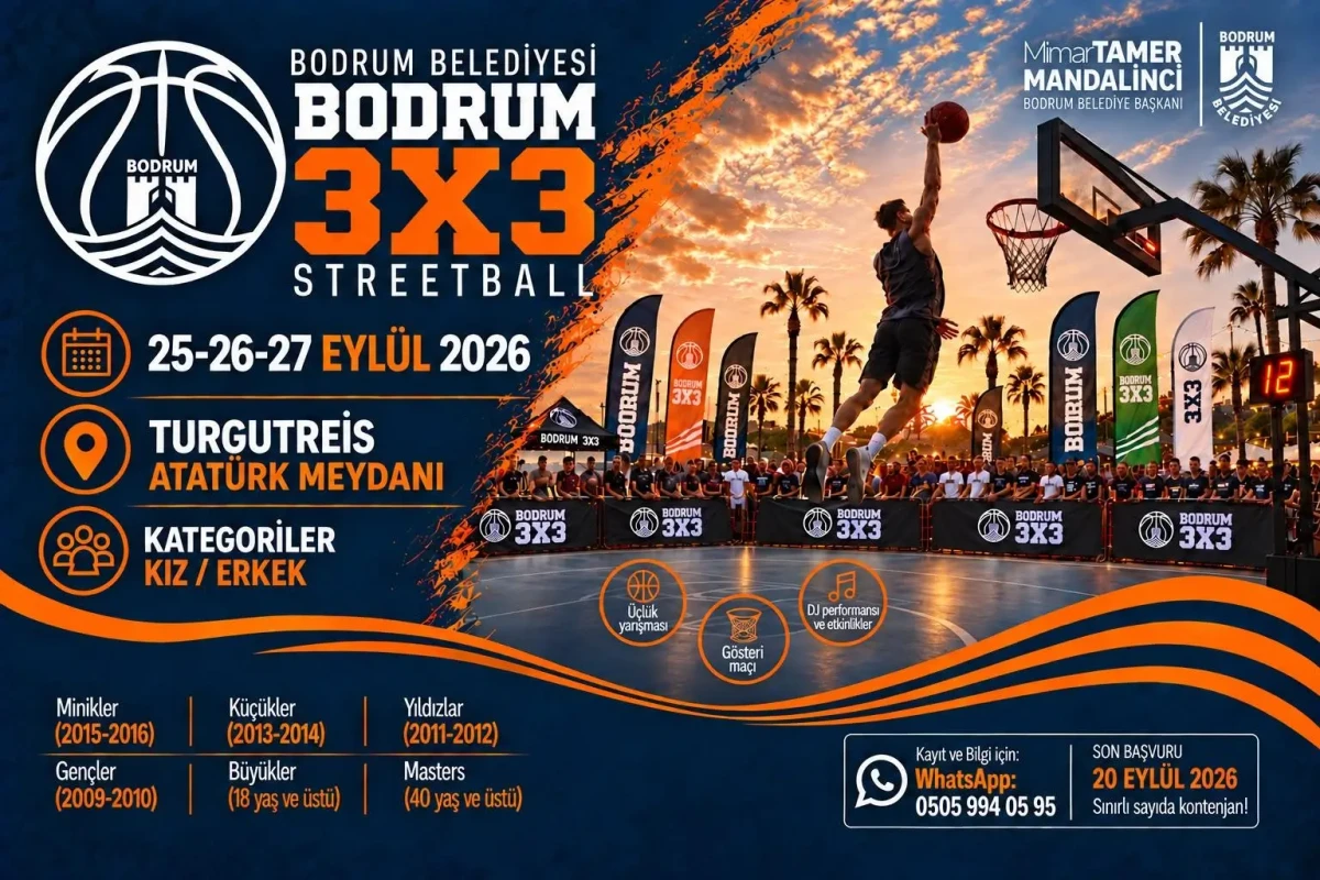 Bodrum 3X3 Streetball Turnuvası İçin Geri Sayım Başladı: Son Başvuru 20 Eylül