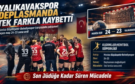 Yalıkavakspor Deplasmanda Manisa Büyükşehir Belediyespor'a 24-23 Mağlup Oldu