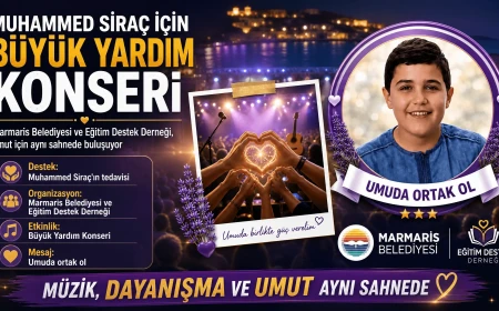 Marmaris'ten Siraç İçin Tek Yürek: Sevilen Sanatçılar Yardım Konserinde Sahne Alacak