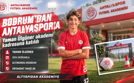 Bodrum'dan Süper Lig'e Bir Transfer Daha: Yaman Ülgüner Antalyaspor Akademisi'nde