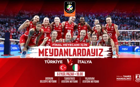 Filenin Sultanları’nın Avrupa Şampiyonası Finali Bodrum Meydanlarında Dev Ekranlardan Yayınlanacak