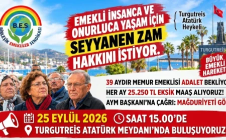 Emeklilerden Adalet Çağrısı: Seyyanen Zam Talebiyle Bodrum'da Basın Açıklaması Düzenlenecek