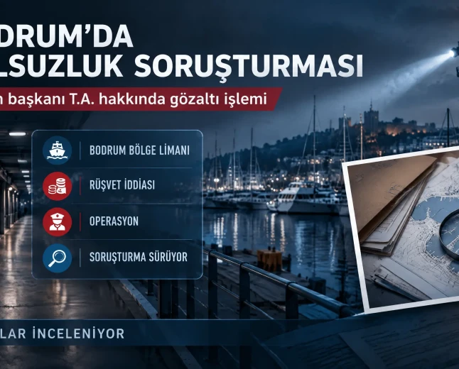 Bodrum Bölge Liman Başkanı T.A. Rüşvet Operasyonunda Gözaltına Alındı