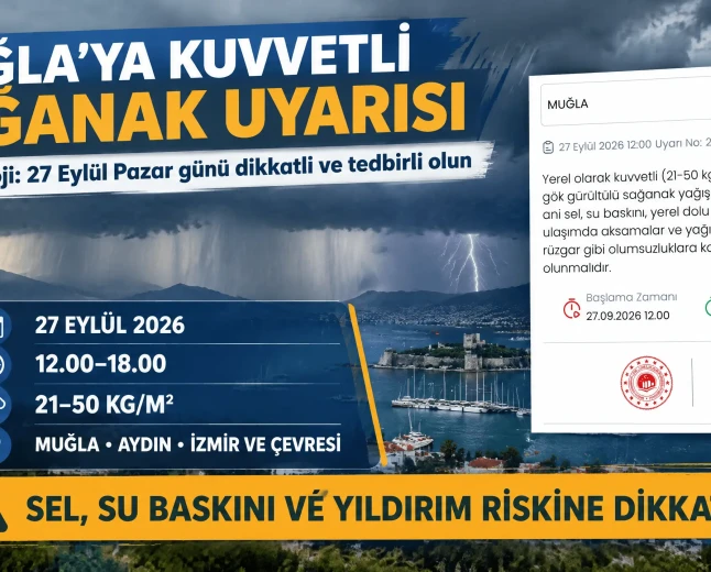 Meteoroloji’den Muğla Ve Çevresi İçin Kuvvetli Yağış Uyarısı: Sel Ve Su Baskınlarına Dikkat