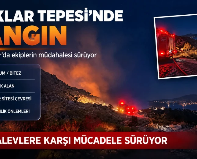 Bodrum Bitez Aşıklar Tepesi'nde Makilik Yangın: Ekipler Yerleşim Yerleri Çevresinde Konuşlandı