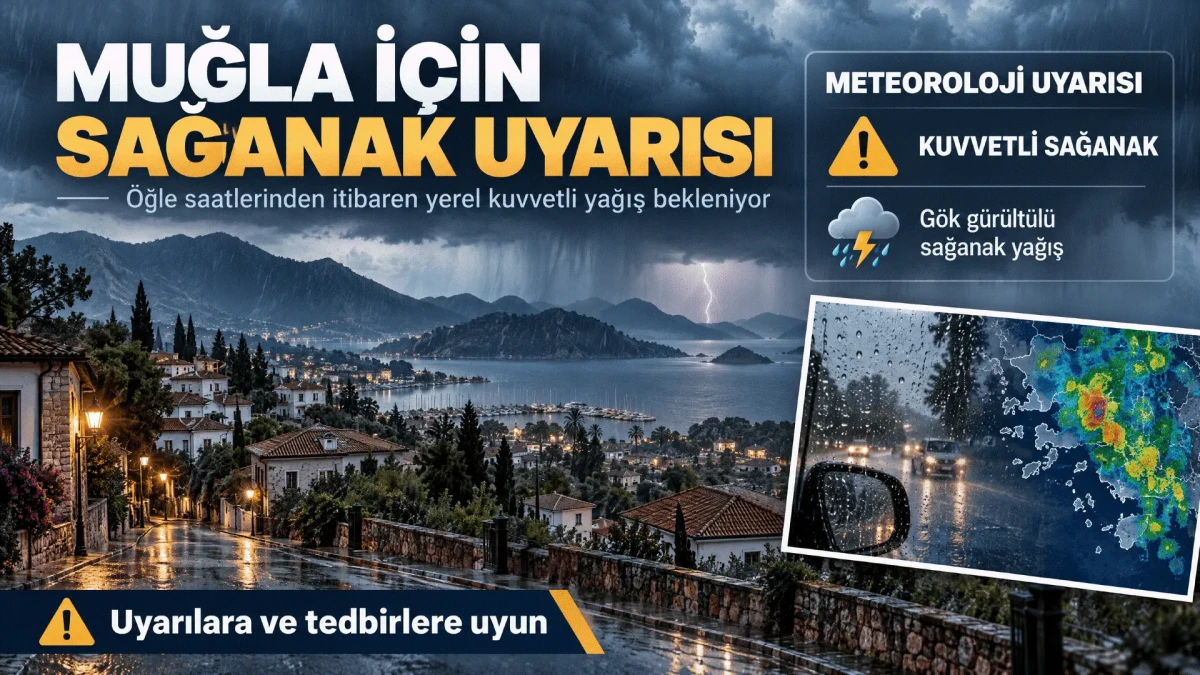 Meteoroloji’den Muğla İçin Kritik Uyarı: Bugün Öğle Saatlerinde Kuvvetli Yağış Geliyor