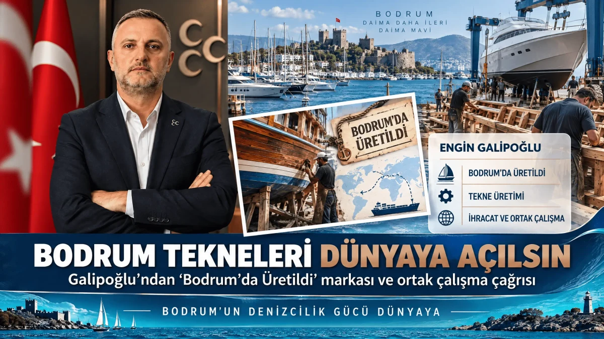 MHP Bodrum İlçe Başkanı Engin Galipoğlu’ndan Denizcilik Çağrısı: “Teknelerimiz ‘Bodrum’da Üretildi’ Markasıyla Dünyaya Açılsın”