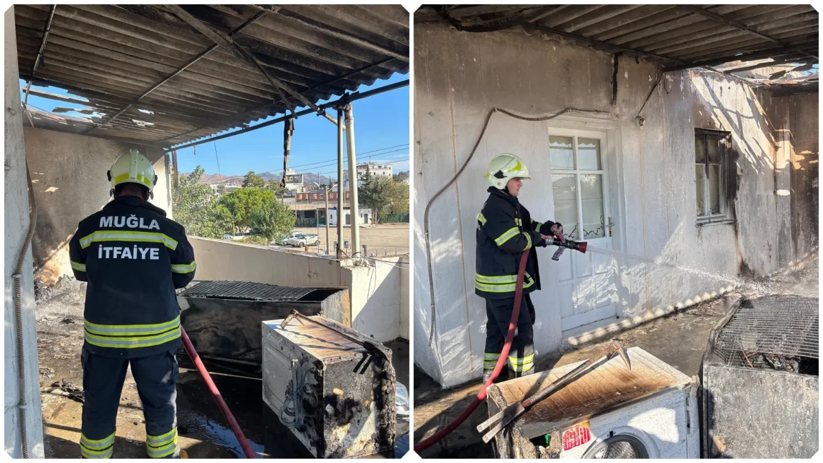 Bodrum Bahçelievler Mahallesi’nde Ev Yangını: Teras Kat Kullanılamaz Hale Geldi