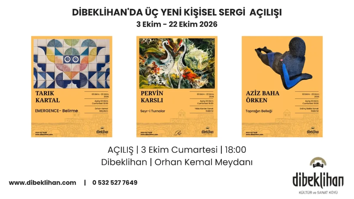 Dibeklihan Kültür ve Sanat Köyü Ekim Ayını Üç Yeni Sergiyle Karşılıyor