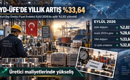 Yurt Dışı Üretici Fiyat Endeksi Eylül 2026 Verileri Açıkladı: YD-ÜFE Yıllık %33,64 Arttı
