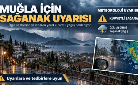 Meteoroloji’den Muğla İçin Kritik Uyarı: Bugün Öğle Saatlerinde Kuvvetli Yağış Geliyor