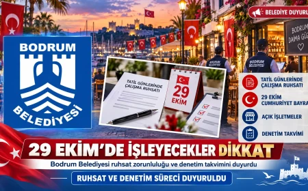 Bodrum Esnafına 29 Ekim Uyarısı: Çalışma Ruhsatı Zorunluluğu