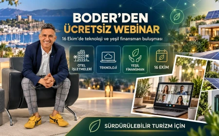 BODER Ve GreenTurGO İş Birliğiyle Oteller İçin Dijitalleşme Ve Yeşil Finansman Webinarı Düzenleniyor