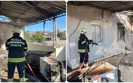 Bodrum Bahçelievler Mahallesi’nde Ev Yangını: Teras Kat Kullanılamaz Hale Geldi