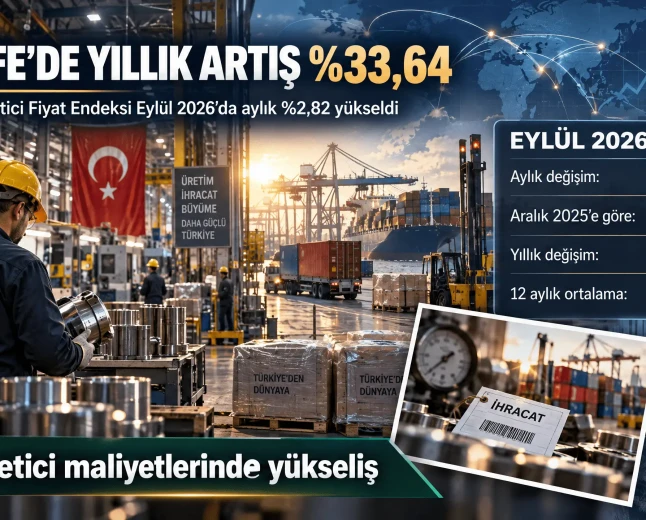 Yurt Dışı Üretici Fiyat Endeksi Eylül 2026 Verileri Açıkladı: YD-ÜFE Yıllık %33,64 Arttı