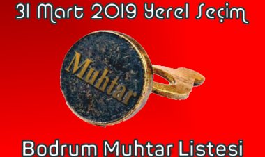 31 Mart 2019 Bodrum Muhtarlık Seçimi Sonuçları