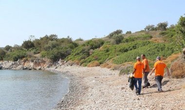 Bodrum’da Hükümlüler ve Belediye İşçileri Kıyı Temizliği Yaptı