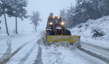 Kavaklıdere'de Kar Yağışı Etkili Oldu