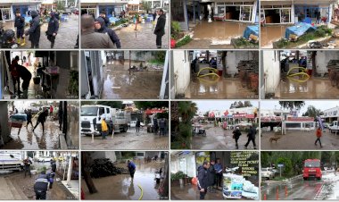 Tıkanan Dere Yatağına Belediye Ekipleri Müdahale Etti